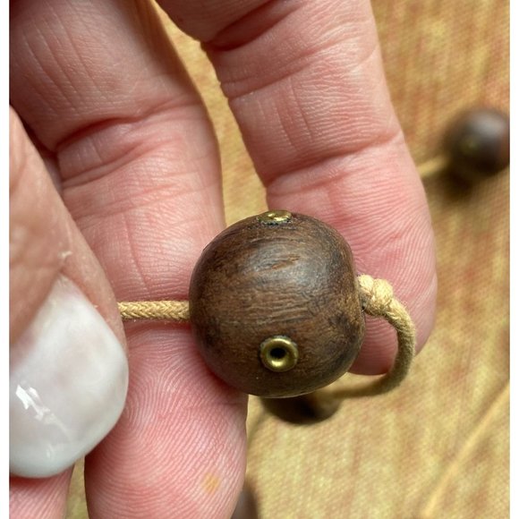 Boho Wood , Leather and Metal Unbranded Necklace 14" - Picture 4 of 7